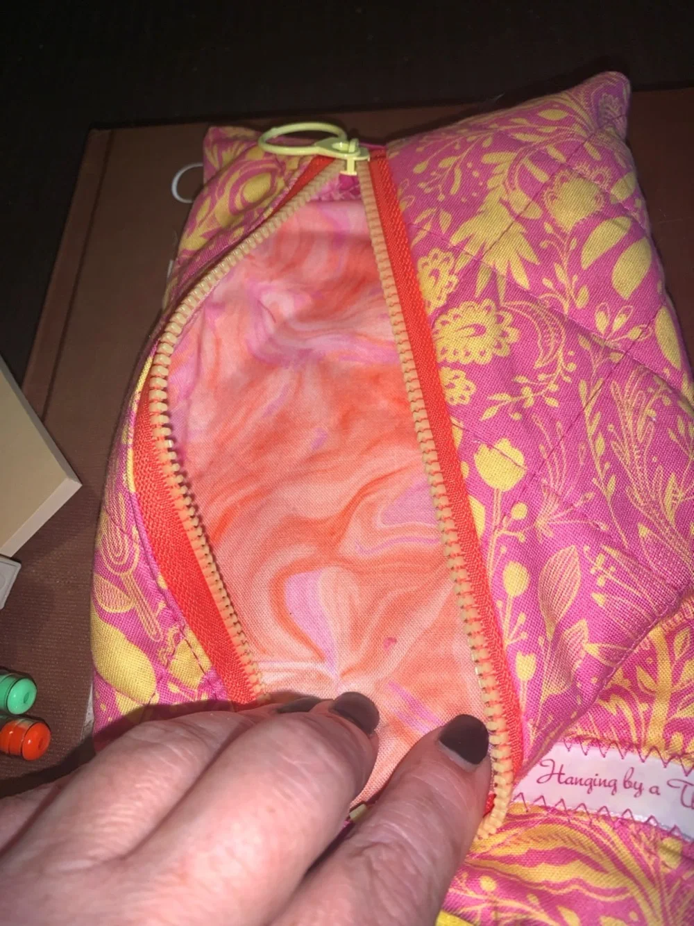 Pink & Yellow Floral Pencil Case